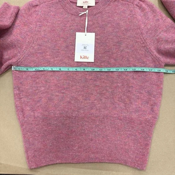 Kilte Collection The Betsy Pullover Fuchsia Pink size 2-M Women's Alpaca/M Wool